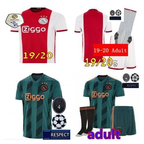 19 20 aduit kit ajax Home soccer Jersey KLAASSEN DOLBERG MELIK DIJKS EL GHAZI YOUNES Top quality 2019 2020 Jerseys Ajax football shirts