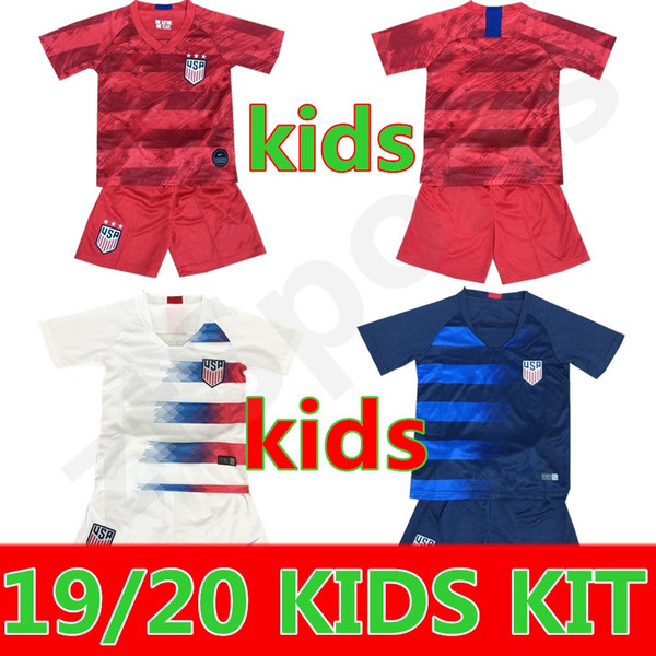 19 20 USA PULISIC Soccer Jersey 2019 men kids kit DEMPSEY BRADLEY ALTIDORE WOOD America Football jerseys United States Shirt