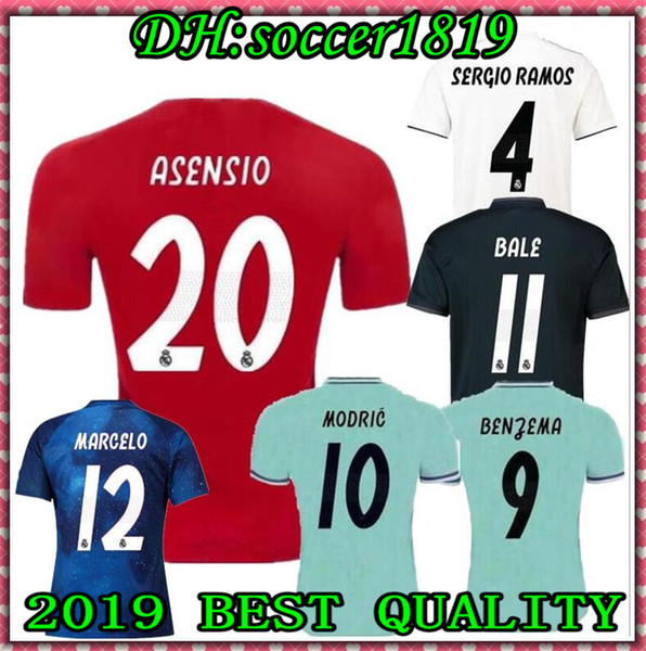 Real madrid 2019 ASENSIO BALE ISCO Home away 3rd soccer jersey RAMOS BENZEMA shirt 2018 Camiseta real madrid football kit jerseys Man new