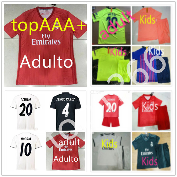 New 18 19 real madrid kids mes soccer jersey RONALDO Asensio BALE ISCO maillot camiseta de fútbol maillot de foot Maillots de football