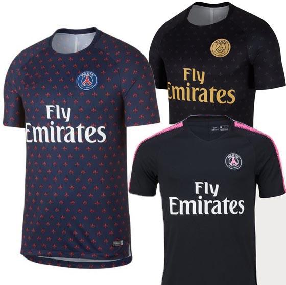 thai 2018 2019 Paris soccer jersey 18 19 mbappe VERRATTI CAVANI PSG football shirt survetement maillot de foot pre match Training top STRIKE