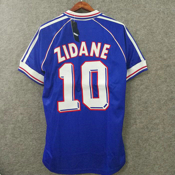 1998 retro France soccer jersey custom name number zidane 10 henry 12 football shirts top AAA quality soccer clothing french big size xxl