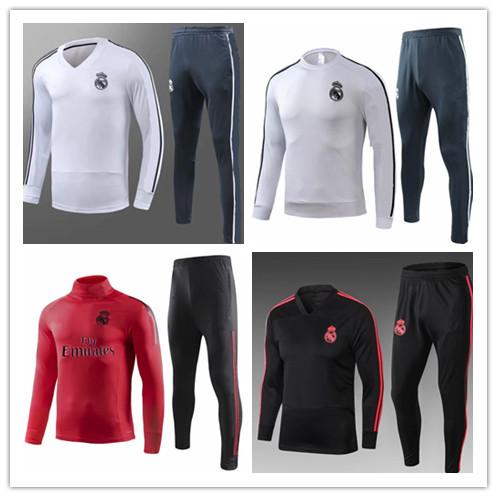 2019/2020 Real Madrid tracksuit men's soccer chandal football tracksuit 2019/2020 adult training suit skinny pants Sportswear