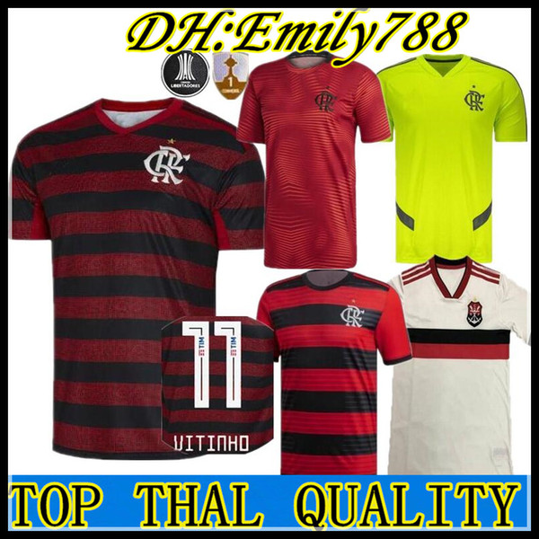 19 20 Flamengo Soccer Jerseys E.Ribeiro GUERRERO DIEGO Camisa de Futebol 2019 2020 Brasil VINICIUS JR BRAZIL Football shirts Kits Maillots