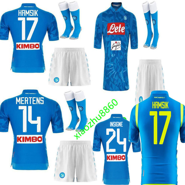 Adult and kids 18 19 napoli soccer jersey home 2018 2019 Naples ZIELINSKI HAMSIK INSIGNE MERTENS CALLEJON PLAYER ROG football shirts