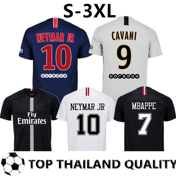 Thailand Maillots PSG Soccer Jersey 2019 Paris MBAPPE Saint Germain Jersey 18 19 Survetement Football Kit Champions Shirt Men Soccer Shirt