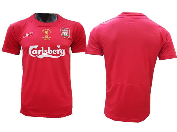 04 05 Gerrard Retro Jerseys Alonso D.Cisse Soccer Jersey 2004 2005 Baros Luis Garcia Vintage classical Football Shirt