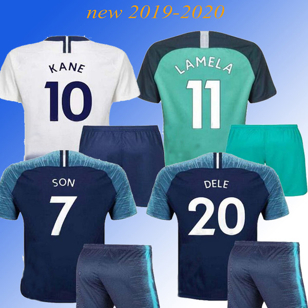 2018 2019 Top thailand quality KANE spurs Soccer Jersey LAMELA ERIKSEN DELE SON jersey 18 19 Football kit shirt KIDS KIT SET uniform