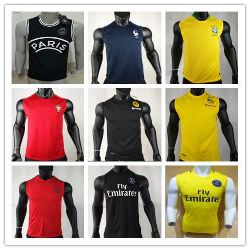 18 19 Paris vest soccer Jersey 2018 2019 Real Madrid training vest PSG MBAPPE french brazil portugal dortmund bayern football shirts