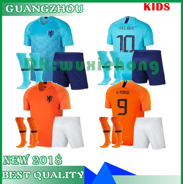 kids kit 2018 2019 new Nederland soccer jersey 18 19 home orange netherlands HOLLAND ROBBEN SNEIJDER V.Persie Dutch away football shirts