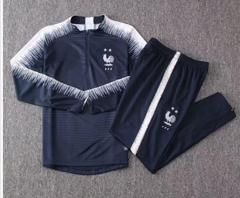 18 world cup champion 7 Griezmann 10 Mbappe two stars Pogba tracksuit Kante GIRQVD Umtiti Varane Uniforms tracksuit football Frances jackets