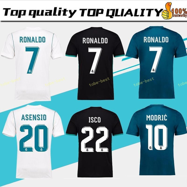 Thailand Camisa Champion league Real madrid jersey 2018 RONALDO soccer jerseys 17 18 sergio ramos maillot BALE ASENSIO MODRIC football shirt