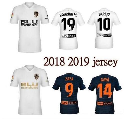 New 2018 2019 Valencia Soccer Jersey Camiseta equipacion del Valencia 18 19 Best 3A Quality Football Shirt Parejo Batshuayi Gameiro