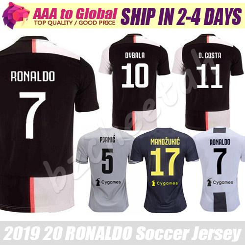 Cristiano Ronaldo jersey 2020 Top Football shirts Mandzukic Chiellini Marchisio Pjanic Ronaldo Dybala soccer jerseys uniform Maillot de foot