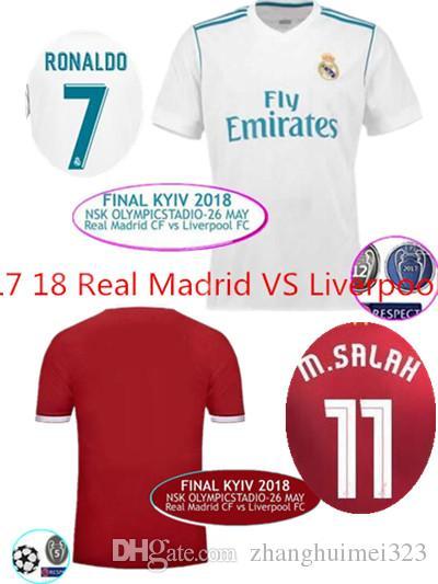 2017/2018 CHAMPIONS LEAGUE FINAL REAL MADRID VS Lvp Soccer Jersey Ronaldo Bale Real ASENSIO SALAH FIRMINO MANE Football Shirts