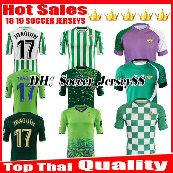 LIMITED EDITION CHECKERED 2018 2019 REAL Betis soccer jersey HOME away 18 19 JOAQUIN MANDI BARTRA TELLO INUI CANALES jerseys FOOTBALL SHIRTS