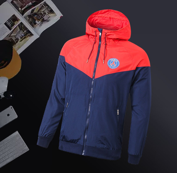 PSG Autumn Thin Jackets for Men Paris saint germain MBAPPE Soccer Jacket Windbreaker Hot Sale Hoodies Sports Hooded Coats Male Sportwears