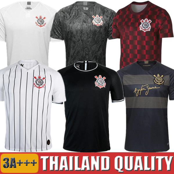 Thai quality 2019 2020 Corinthian Paulista Soccer Jerseys 19 20 CLAYTON JADSON ROMERO M.GABRIEL Football Jerseys Men Women Kids Kit Shirt