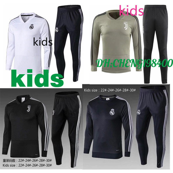 RONALDO Real Madrid KIDS BOYS soccer 2018 Real madrid kids soccer chandal football tracksuit Children's KIDS training suit skinny JUVENTUS