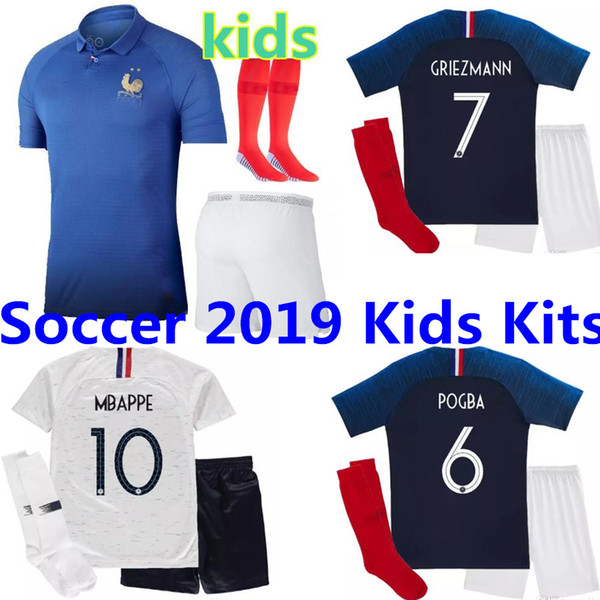 1919 2019 FFF France Special Edition Centenary HENRY 2 star soccer jersey mbappe GIROUD GRIEZMANN kante 18 19 Franc ZIDANE jersey Kids Kits