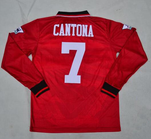 Retro jerseys 1994-95 Beckham / Cantona/Giggs soccer jerseys football shirt