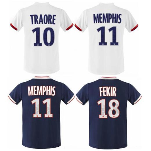 2019/2020 Olympique Lyonnais LYON MEMPHIS FEKIR MAILLOT DE FOOT camisetas thailand quality soccer jersey football shirt kit camiseta futbol