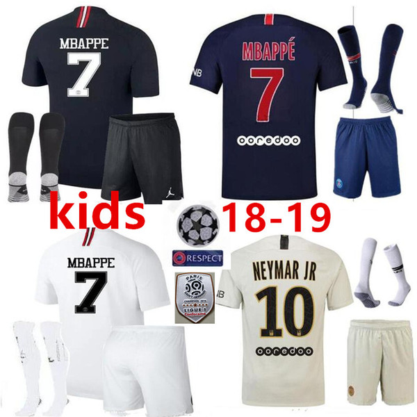 Thailand Maillot de foot MBAPPE NEYMARs JR soccer jerseys 18 19 Kids jersey 17 18 football shirt KIT paris saint germain survetement psg