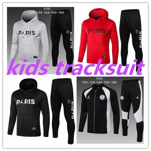 Kids tracksuit 2018 2019 Jordam X PSG hoodie Champions League Survetement 18/19 training suit PSG MBAPPE football jackets POGBA tracksuit