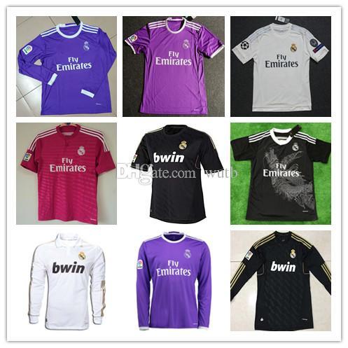 Retro 2011 2012 Real Madrid 14 15 16 Home Soccer Football Jersey KAKA RONALDO ZIDANE Beckham 2005 06 RAUL Robinho Long sleeve jersey