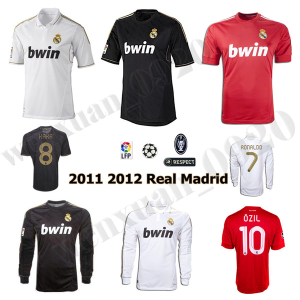 2011 2012 Real Madrid soccer jersey 11 12 retro jersey home away champion league RAMOS KAKA RONALDO BENZEMA ALONSO classic shirt