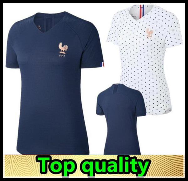 2019 France MBAPPE GRIEZMANN POGBA women Soccer jersey Navy Football LEMAR shirts Equipe coupe 2018 girl kit maillot de foot