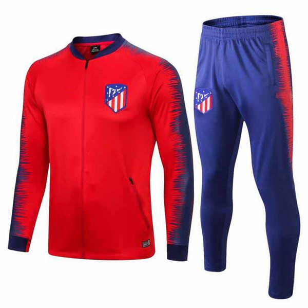 2018 2019 Top quality Atletico jacket training suit GRIEZMANN FTORRES KOKE Madrid football jacket Long zipper soccer red tracksuit