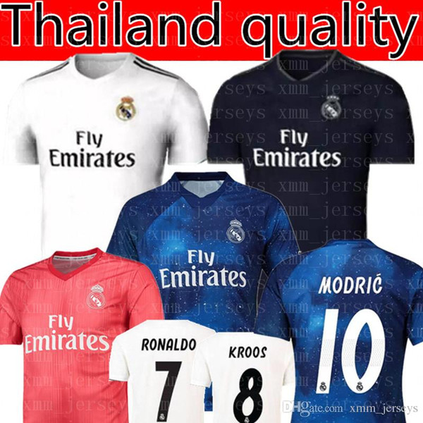 Real Madrid RONALDO #7 MBAPPE #10 soccer jerseys 2019 Real Madrid ISCO #22 RAMOS RONALDO BENZEMA MODRIC football shirt WOMEN man Kids Kits