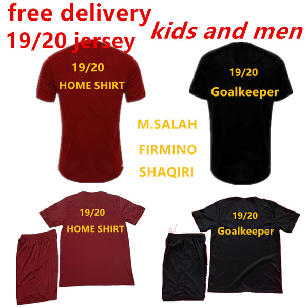 kids and men 2019 2020 SALAH Soccer Jerseys 19 20 HOME M.SALAH 11 red 2020 FIRMINO VIRGIL MANE MILNER shirts camisetas Black goalkeeper