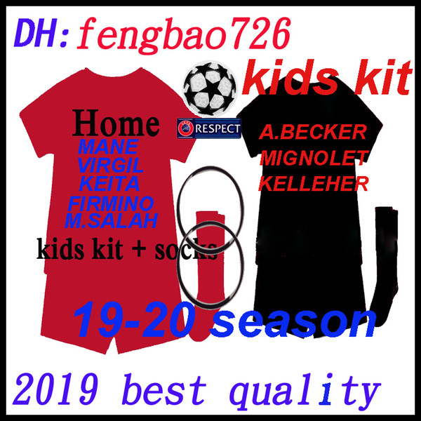 kids kit 2019 2020 SALAH FIRMINO soccer jersey home Blackout limited M.SALAH 11 MANE VIRGIL KEITA MILNER goalkeeper 19 20 football Shirt