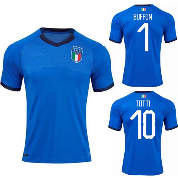 2018 Italy World Cup Jersey INSIGNE ZAZA EL SHAARAWY PIRLO MARCHISIO De Rossi Bonucci Verratti Buffon Custom Italia Soccer Football Shirt