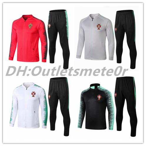 PORTUGAL 2018 soccer tracksuit jacket 2018 2019 Portugal survetement Training suit soccer Jersey tracksuits football jacket tracksuit set