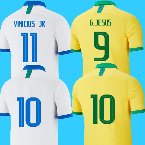 Thailand Brazil soccer jersey camisa de futebol copa america 2019 2020 brasil camiseta de futbol COUTINHO VINICIUS JR jersey football shirt