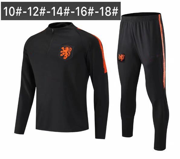 TOP quality 2018-19 Netherlands KIDS football training suit 18-19 holland SNEIJDER ROBBEN V.PERSIE kids soccer tracksuit