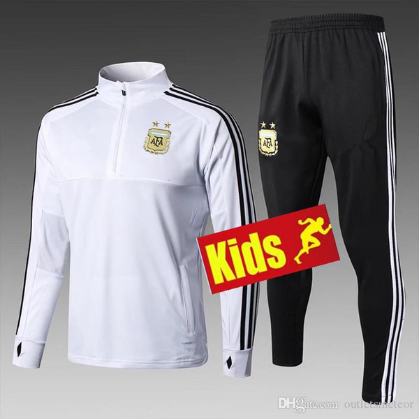 2018 2019 World Cup Argentina kids training suit MESSI child tracksuit Soccer Jersey AGUERO KOMPANY DYBALA Higuain jerseys football