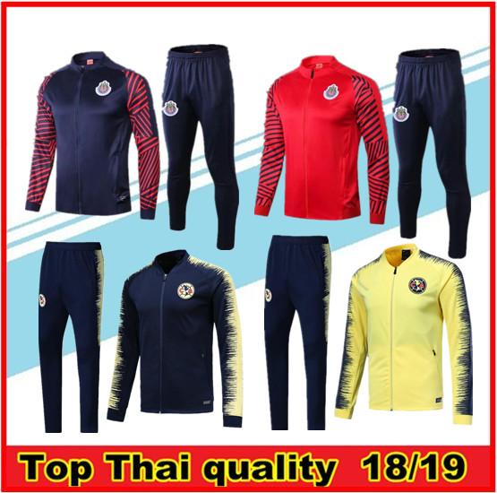 2019 Chivas de Guadalajara soccer tracksuit jackets suit 18/19 Mexico Club camisas de futebol full zipper football jacket Survetement