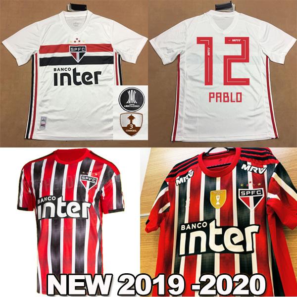 19 20 Sao Paulo home Soccer Jersey Souza Helinho Peres Everton Hernanes 2019 2020 Camisa de futebol Sao Paulo away Football Shirts