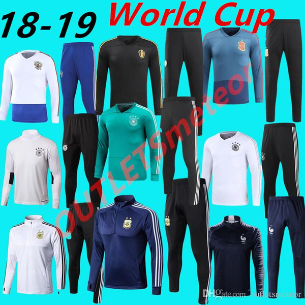 2018 2019 Spain World Cup Espana Belgium OZIL Training suit tracksuit kits GermanyS HAZARD Russia kloos Soccer Jersey Argentina MESSI AGUERO