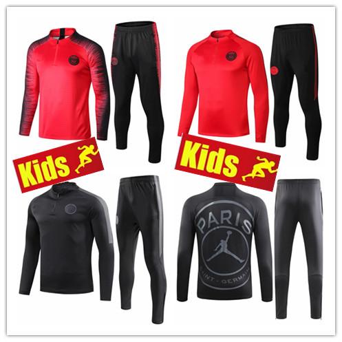 new 2018/19 kids psg jerseys tracksuit BOY 'S 18/19 Paris Jordam tracksuit soccer jacket CAVANI football shirts MBAPPE maillot de foot