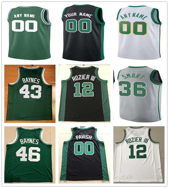 Printed Terry Rozier III Robert Parish Aron Baynes Guerschon Yabusele Robert Williams III Daniel Theis Semi Ojeleye Bird Wanamaker Jerseys