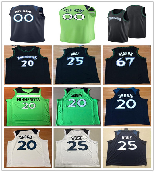 Printed 0 Jeff Teague Gorgui Dieng Taj Gibson Robert Covington Jerryd Bayless 36 Dario Saric 20 Josh Okogie Derrick Rose Tyus Jones Jerseys