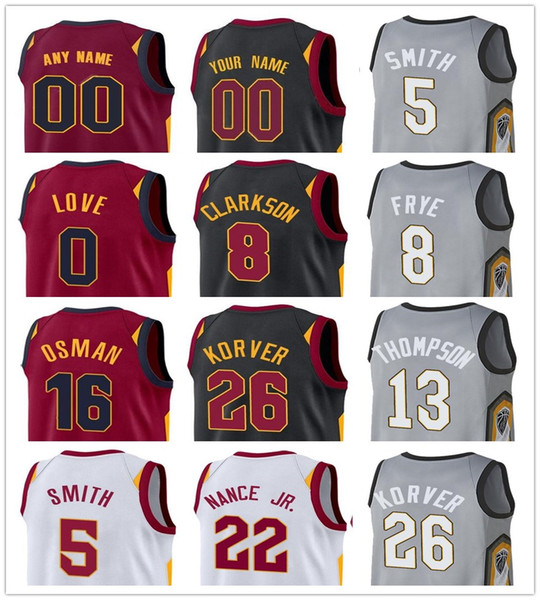 Printed Kyle Korver Collin Sexton Cedi Osman Sam Dekker Channing Frye Rodney Hood Larry Nance Jr. Ante Zizic David Nwaba Jerseys