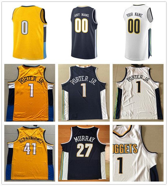 Printed Paul Millsap Nikola Jokic Gary Harris Mason Plumlee Barton Jamal Murray Trey Lyles Michael Porter Jr. Juancho Hernangomez Jerseys