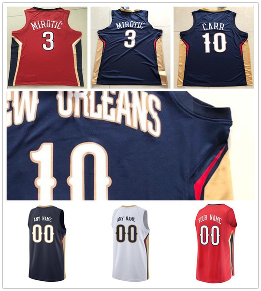 Printed Ian Clark Tim Frazier Jahlil Okafor Cheick Diallo Frank Jackson Kenrich Williams Trevon Bluiett Nikola Mirotic Julius Randle Jersey