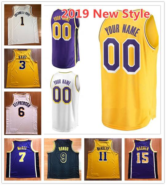 Printed Rajon Rondo Lance Stephenson Michael Beasley JaVale McGee Tyson Chandler Moritz Wagner Josh Hart Mykhailiuk Caldwell-Pope Jerseys